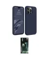 ieg™ iPhone 15 Pro Kılıf Kozmos Yansıma Özel Seri - Siyah 360 Mat Full Body Arka Koruyucu