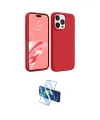 ieg™ iPhone 15 Pro Kılıf Kozmos Yansıma Özel Seri - Siyah 3D Antistatik Cam Ekran Koruyucu