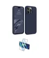 ieg™ iPhone 15 Pro Kılıf Kozmos Yansıma Özel Seri - Siyah 3D Antistatik Cam Ekran Koruyucu