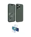 ieg™ iPhone 15 Pro Kılıf Kozmos Yansıma Özel Seri - Siyah 3D Antistatik Seramik Nano Ekran Koruyucu