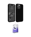 ieg™ iPhone 15 Pro Kılıf Kozmos Yansıma Özel Seri - Siyah Bilvis 5in1 5D Magic Hayalet Cam Ekran Koruyucu