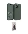 ieg™ iPhone 15 Pro Kılıf Kozmos Yansıma Özel Seri - Siyah Bilvis Hayalet Cam Ekran Koruyucu