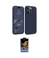 ieg™ iPhone 15 Pro Kılıf Kozmos Yansıma Özel Seri - Siyah Buffer Hayalet Cam Ekran Koruyucu