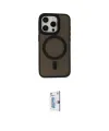 ieg™ iPhone 15 Pro Kılıf Kutup Serisi - Siyah Bilvis 0.18mm Plus Cam Ekran Koruyucu
