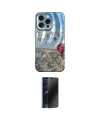 ieg™ iPhone 15 Pro Kılıf Nova Doku Prime - Siyah 3D Antistatik Hayalet Cam Ekran Koruyucu