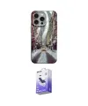 ieg™ iPhone 15 Pro Kılıf Nova Doku Prime - Siyah Bilvis 5in1 5D Magic Hayalet Cam Ekran Koruyucu