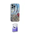 ieg™ iPhone 15 Pro Kılıf Nova Doku Prime - Siyah Bilvis 5in1 5D Magic Hayalet Cam Ekran Koruyucu