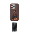 ieg™ iPhone 15 Pro Kılıf Nova Form Koleksiyonu - Siyah 3D Antistatik Hayalet Cam Ekran Koruyucu
