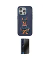 ieg™ iPhone 15 Pro Kılıf Nova Form Koleksiyonu - Siyah 3D Antistatik Hayalet Cam Ekran Koruyucu