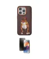 ieg™ iPhone 15 Pro Kılıf Nova Form Koleksiyonu - Siyah 3D Antistatik Mat Seramik Nano Ekran Koruyucu