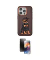 ieg™ iPhone 15 Pro Kılıf Nova Form Koleksiyonu - Siyah 3D Antistatik Mat Seramik Nano Ekran Koruyucu