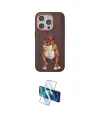 ieg™ iPhone 15 Pro Kılıf Nova Form Koleksiyonu - Siyah 3D Antistatik Seramik Nano Ekran Koruyucu