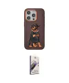 ieg™ iPhone 15 Pro Kılıf Nova Form Koleksiyonu - Siyah Bilvis 3D Mat Cam Ekran Koruyucu