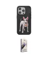 ieg™ iPhone 15 Pro Kılıf Nova Form Koleksiyonu - Siyah Bilvis 3D Mat Cam Ekran Koruyucu
