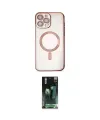 ieg™ iPhone 15 Pro Kılıf Nova Işık Özel Seri - Siyah 360 Mat Full Body Arka Koruyucu