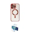 ieg™ iPhone 15 Pro Kılıf Nova Işık Özel Seri - Siyah 3D Antistatik Cam Ekran Koruyucu
