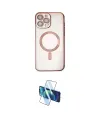 ieg™ iPhone 15 Pro Kılıf Nova Işık Özel Seri - Siyah 3D Antistatik Cam Ekran Koruyucu
