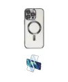 ieg™ iPhone 15 Pro Kılıf Nova Işık Özel Seri - Siyah 3D Antistatik Cam Ekran Koruyucu