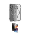 ieg™ iPhone 15 Pro Kılıf Nova Işık Özel Seri - Siyah 3D Antistatik Mat Seramik Nano Ekran Koruyucu