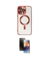 ieg™ iPhone 15 Pro Kılıf Nova Işık Özel Seri - Siyah 3D Antistatik Mat Seramik Nano Ekran Koruyucu