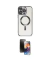 ieg™ iPhone 15 Pro Kılıf Nova Işık Özel Seri - Siyah 3D Antistatik Mat Seramik Nano Ekran Koruyucu