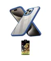 ieg™ iPhone 15 Pro Kılıf Nova Işık Serisi - Siyah Buffer Cam Ekran Koruyucu
