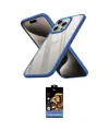 ieg™ iPhone 15 Pro Kılıf Nova Işık Serisi - Siyah Buffer Hayalet Cam Ekran Koruyucu