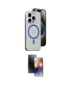 ieg™ iPhone 15 Pro Kılıf Odak Form Özel Seri - Siyah 3D Antistatik Mat Seramik Nano Ekran Koruyucu