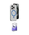 ieg™ iPhone 15 Pro Kılıf Odak Form Özel Seri - Siyah Bilvis 5in1 5D Magic Hayalet Cam Ekran Koruyucu