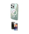 ieg™ iPhone 15 Pro Kılıf Odak Modern Serisi - Siyah 3D Antistatik Mat Seramik Nano Ekran Koruyucu