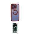 ieg™ iPhone 15 Pro Kılıf Pusula Form - Şeffaf 360 Full Body Arka Koruyucu