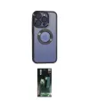 ieg™ iPhone 15 Pro Kılıf Pusula Form - Şeffaf 360 Full Body Arka Koruyucu