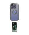 ieg™ iPhone 15 Pro Kılıf Pusula Form - Şeffaf 360 Full Body Arka Koruyucu