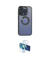 ieg™ iPhone 15 Pro Kılıf Pusula Form - Siyah 3D Antistatik Cam Ekran Koruyucu