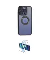 ieg™ iPhone 15 Pro Kılıf Pusula Form - Siyah 3D Antistatik Cam Ekran Koruyucu