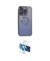 ieg™ iPhone 15 Pro Kılıf Pusula Form - Siyah 3D Antistatik Cam Ekran Koruyucu