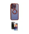 ieg™ iPhone 15 Pro Kılıf Pusula Form - Siyah 3D Antistatik Mat Seramik Nano Ekran Koruyucu