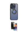 ieg™ iPhone 15 Pro Kılıf Pusula Form - Siyah 3D Antistatik Mat Seramik Nano Ekran Koruyucu