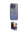 ieg™ iPhone 15 Pro Kılıf Pusula Form - Siyah 3D Antistatik Mat Seramik Nano Ekran Koruyucu