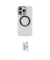 ieg™ iPhone 15 Pro Kılıf Pusula Form - Siyah Bilvis 0.18mm Plus Cam Ekran Koruyucu