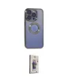 ieg™ iPhone 15 Pro Kılıf Pusula Form - Siyah Bilvis 3D Cam Ekran Koruyucu