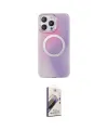 ieg™ iPhone 15 Pro Kılıf Pusula Form - Siyah Bilvis 3D Mat Cam Ekran Koruyucu