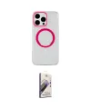 ieg™ iPhone 15 Pro Kılıf Pusula Form - Siyah Bilvis 3D Mat Cam Ekran Koruyucu