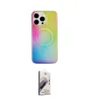 ieg™ iPhone 15 Pro Kılıf Pusula Form - Siyah Bilvis 3D Mat Cam Ekran Koruyucu