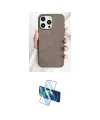 ieg™ iPhone 15 Pro Kılıf Pusula Modern - Siyah 3D Antistatik Seramik Nano Ekran Koruyucu