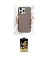 ieg™ iPhone 15 Pro Kılıf Pusula Modern - Siyah Buffer Cam Ekran Koruyucu