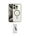 ieg™ iPhone 15 Pro Kılıf Siluet Çizgi Serisi - Şeffaf Pasifik Cam Ekran Koruyucu