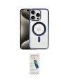 ieg™ iPhone 15 Pro Kılıf Siluet Çizgi Serisi - Şeffaf Pasifik Cam Ekran Koruyucu
