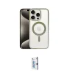ieg™ iPhone 15 Pro Kılıf Siluet Çizgi Serisi - Siyah Bilvis 0.18mm Plus Cam Ekran Koruyucu