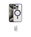 ieg™ iPhone 15 Pro Kılıf Siluet Çizgi Serisi - Siyah Bilvis 0.18mm Plus Cam Ekran Koruyucu